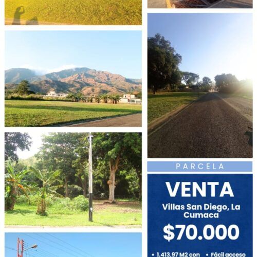VENTA PARCELA CONJUNTO RESIDENCIAL VILLAS DE SAN DIEGO LA CUMACA SAN DIEGO CARABOBO